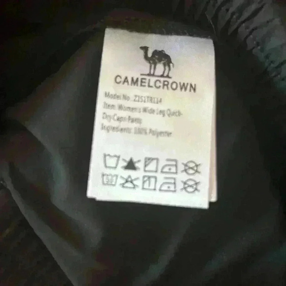 Camel Crown Women's XL Black Wide-Leg Quick-Dry Capri Pants - Picture 8 of 13